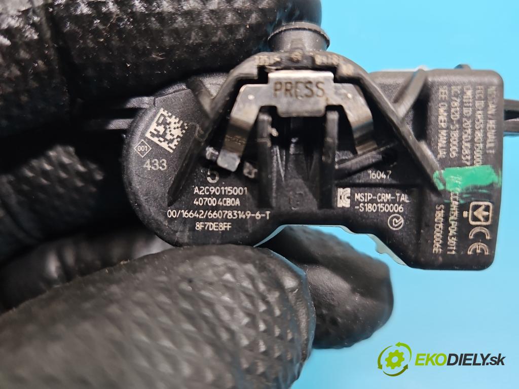 Renault Kadjar 2015-2022 1.2 131 HP manual 96 kW 1197 cm3 5- snímač tlak: pneumatika A2C90115001 (Snímač tlaku v pneumatike)