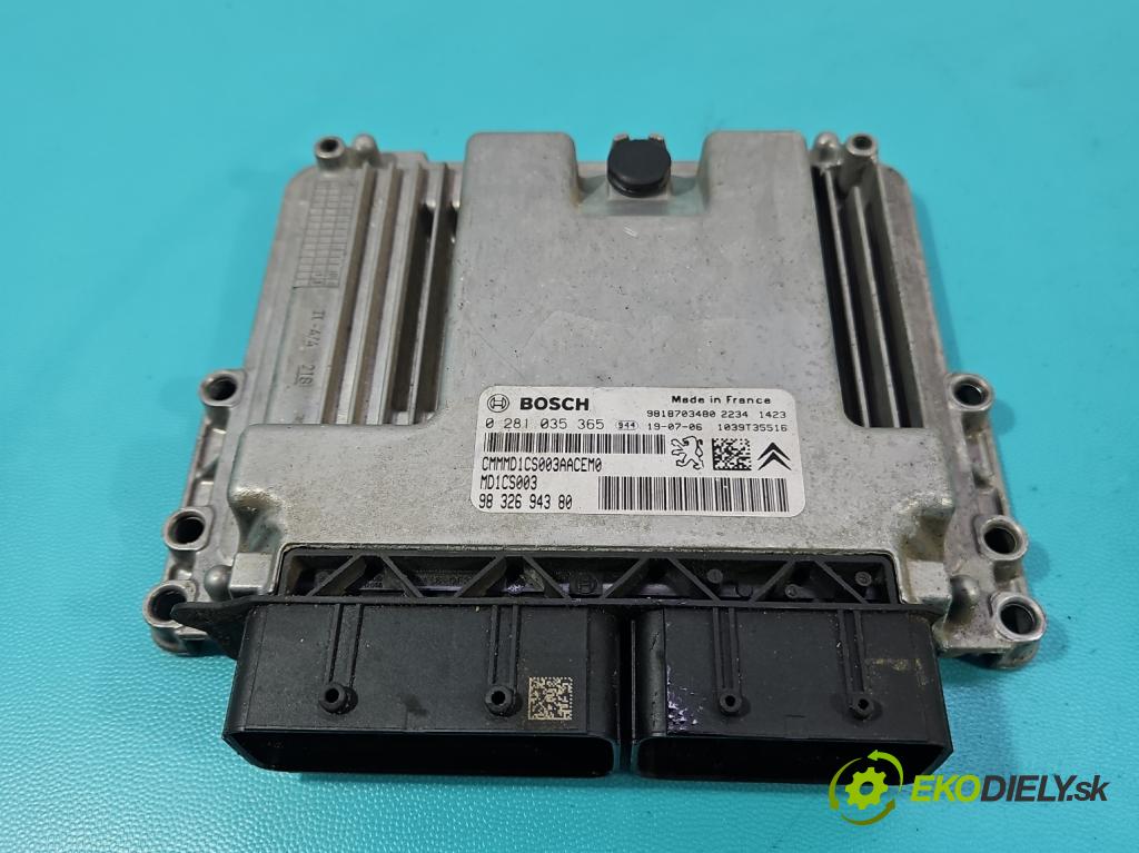 Peugeot 508 II 2018- 1.5 hdi 131 HP manual 96 kW 1499 cm3 5- riadiaca jednotka motora 0281035365