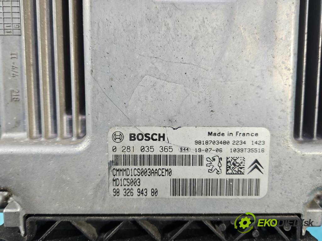 Peugeot 508 II 2018- 1.5 hdi 131 HP manual 96 kW 1499 cm3 5- riadiaca jednotka motora 0281035365