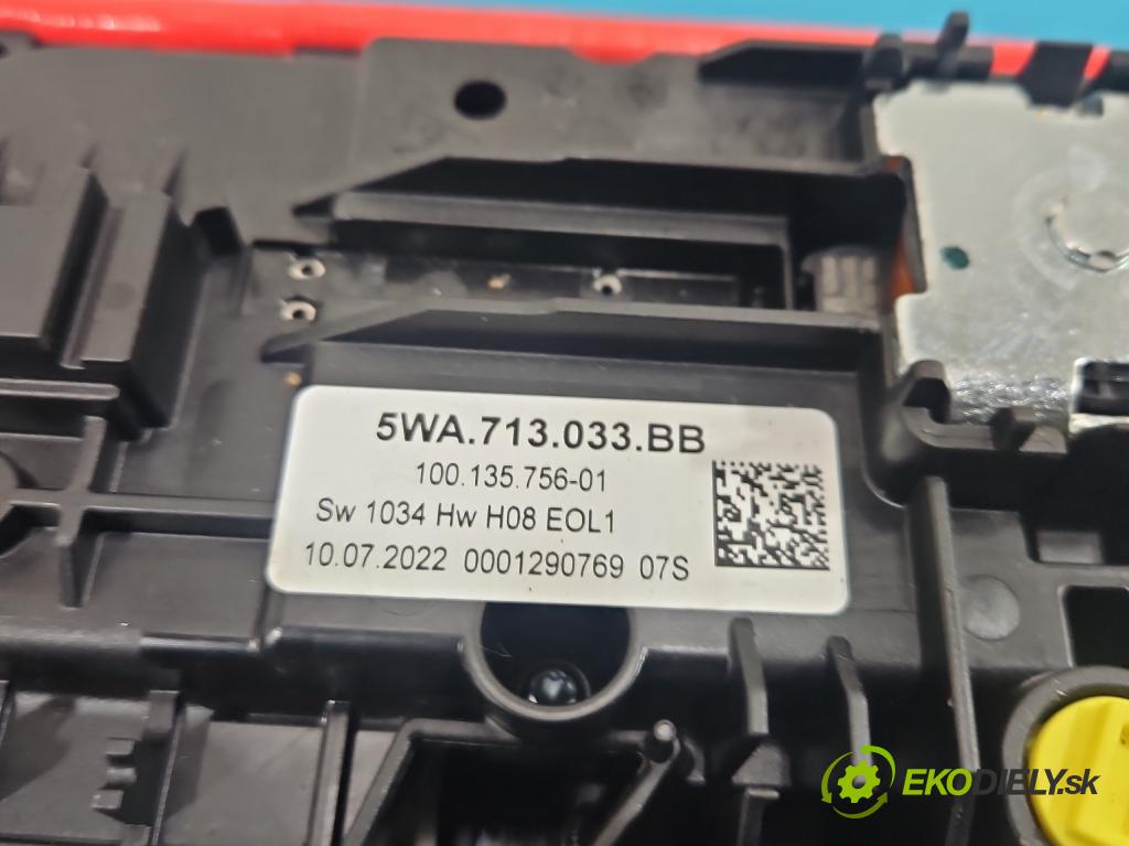 Cupra Formentor 20- 1.5 TSI 150 hp automatic 110 kW 1498 cm3 5- kulisa změny stupňová 5WA713033BB (Řadicí páka (kulisa) )