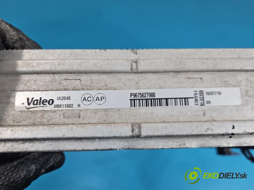 Peugeot 508 II 2018- 1.5 hdi 131 hp manual 96 kW 1499 cm3 5- Intercooler P9675627980 (Intercooler (chladič stlačeného vzduchu))