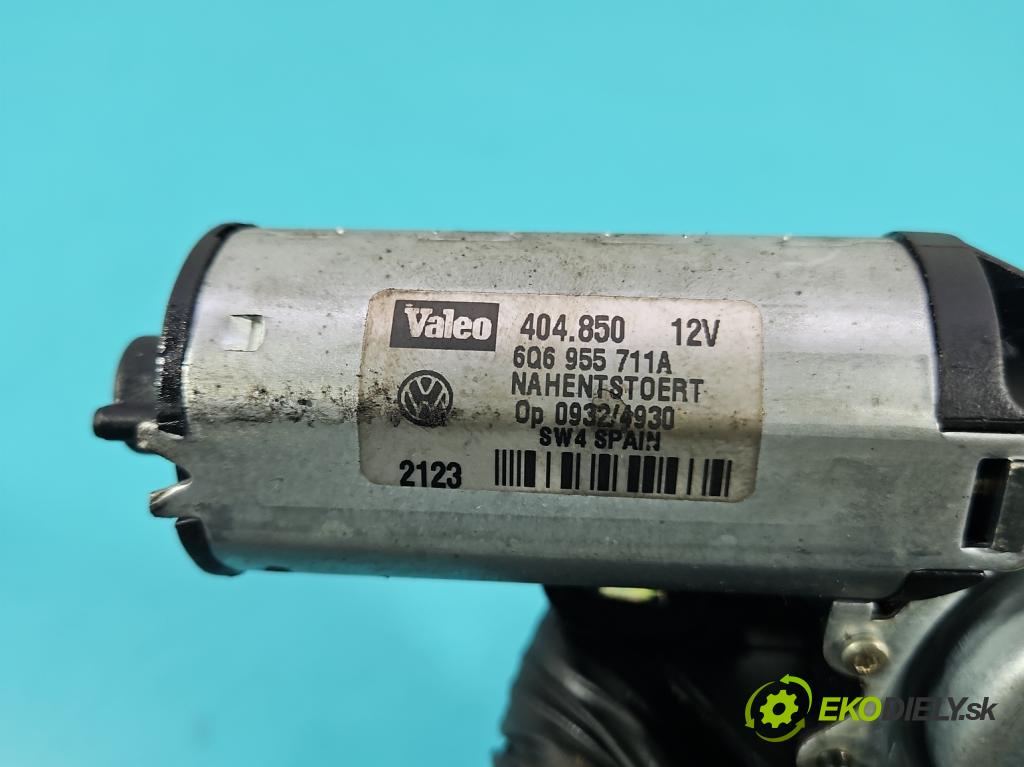 Vw Polo IV 9N 2001-2009 1.2 6V 54 HP manual 40 kW 1198 cm3 5- motor stieračov zadné 6Q6955711A