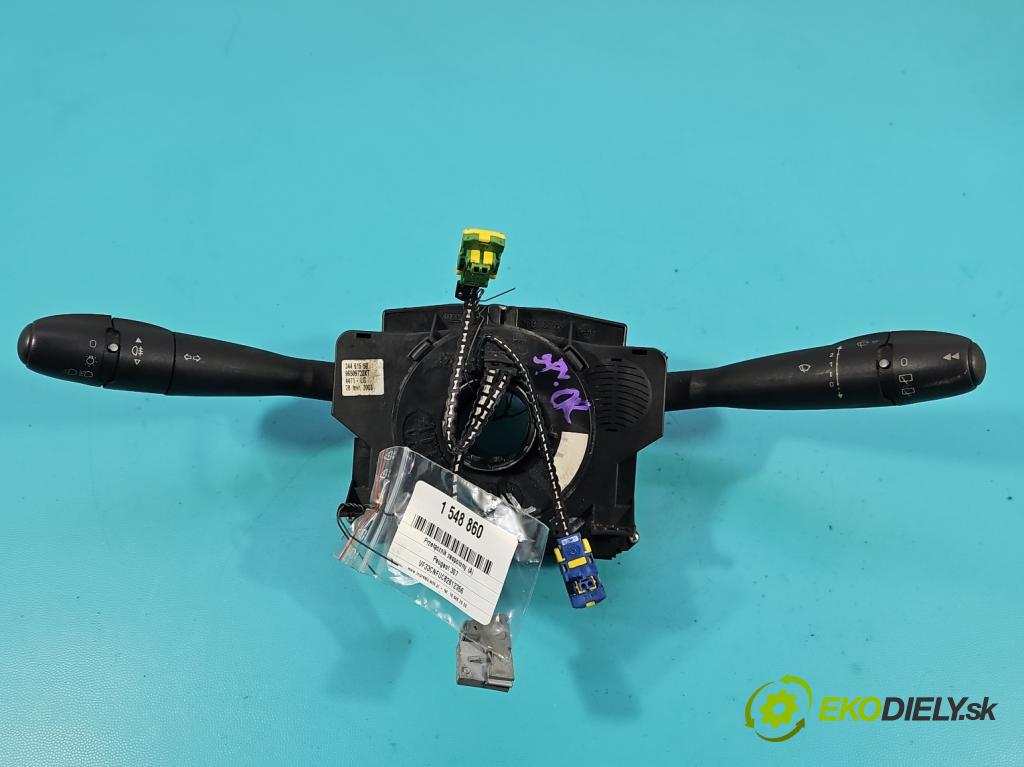 Peugeot 307 1.6 16V 109 HP manual 80 kW 1587 cm3 5- prepínač komplex: 96509722XT (Prepínacie páčky pod volantom)