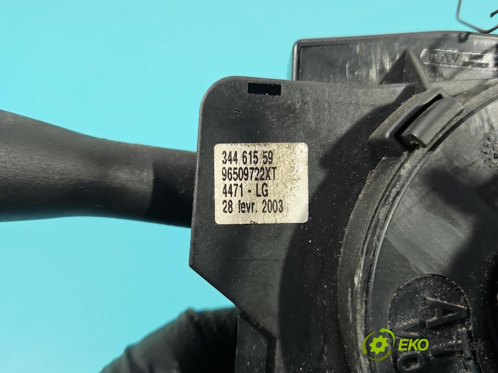 Peugeot 307 1.6 16V 109 HP manual 80 kW 1587 cm3 5- prepínač komplex: 96509722XT (Prepínacie páčky pod volantom)