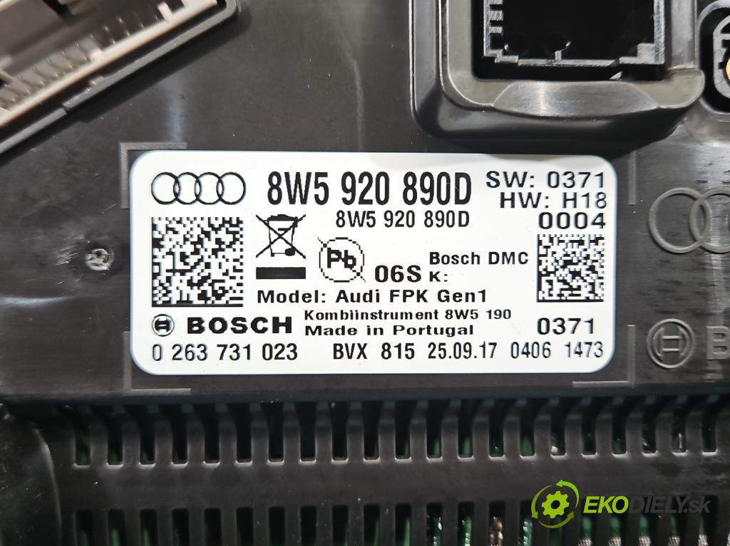 Audi A4 B9 2015-2024 2.0 TFSI 252KM automatic 185 kW 1984 cm3 4- prístrojovka/ budíky 8W5920890D (Prístrojová doska)