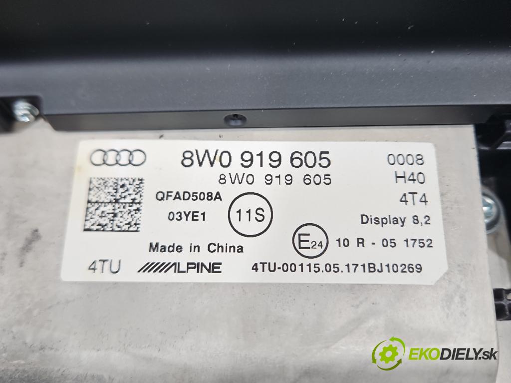 Audi A4 B9 2015-2024 2.0 TFSI 252KM automatic 185 kW 1984 cm3 4- displej 8W0919605 (Přístrojová deska)