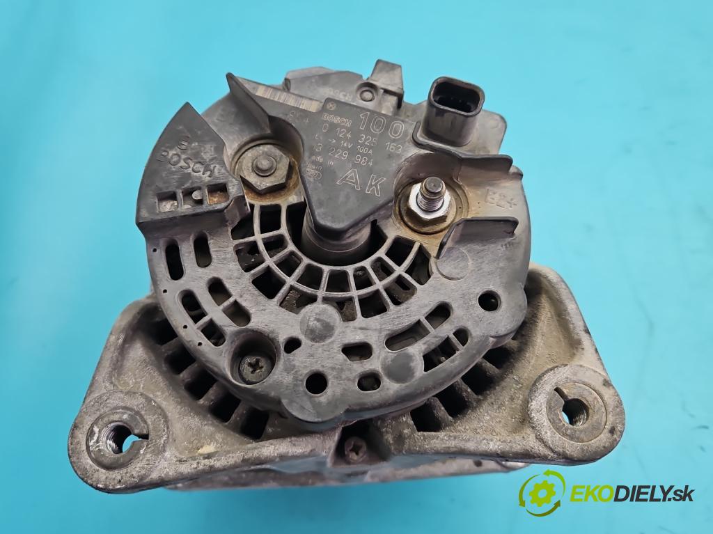 Opel Zafira B 2005-2014 1.8 16V 140 HP manual 103 kW 1796 cm3 5- Alternator 0124325163 (Alternátor)