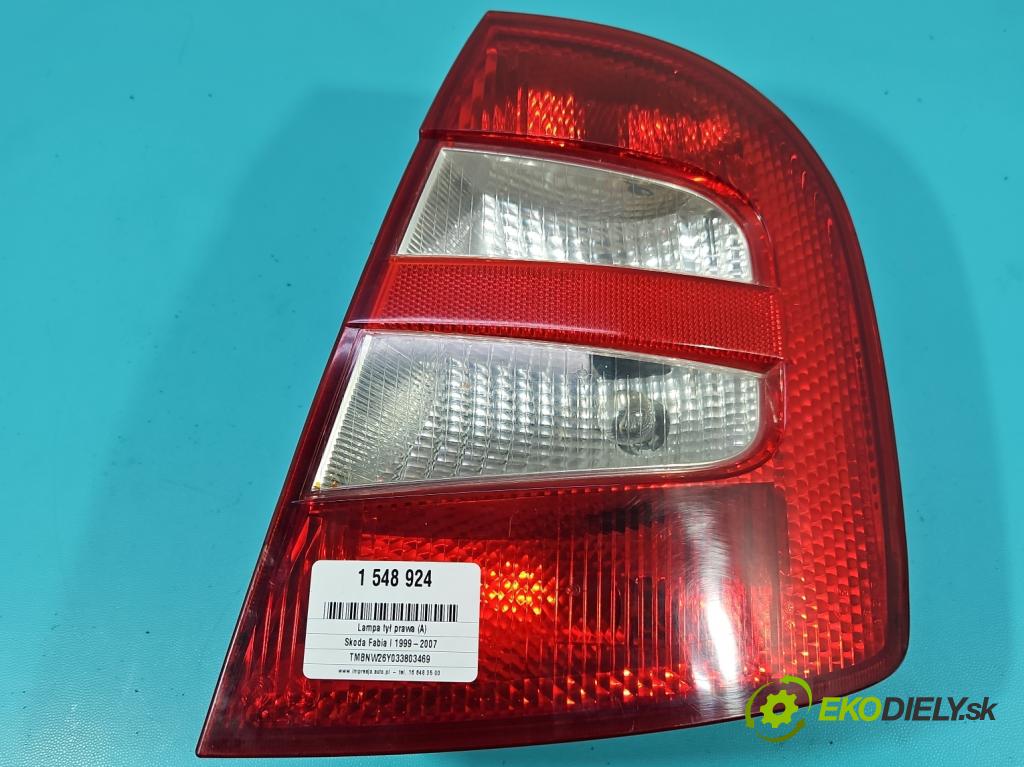 Skoda Fabia I 1999-2007 1.2 6V 54 HP manual 40 kW 1198 cm3 5- svetlo / reflektor zadné pravé 6Y6945096B (Kľučka dverí ostatné)