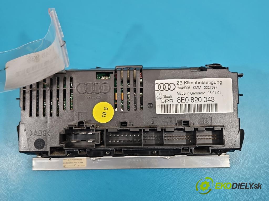 Audi A4 B6 2000-2004 1.9 tdi 131 HP manual 96 kW 1896 cm3 4- panel kúrenia 8E0820043