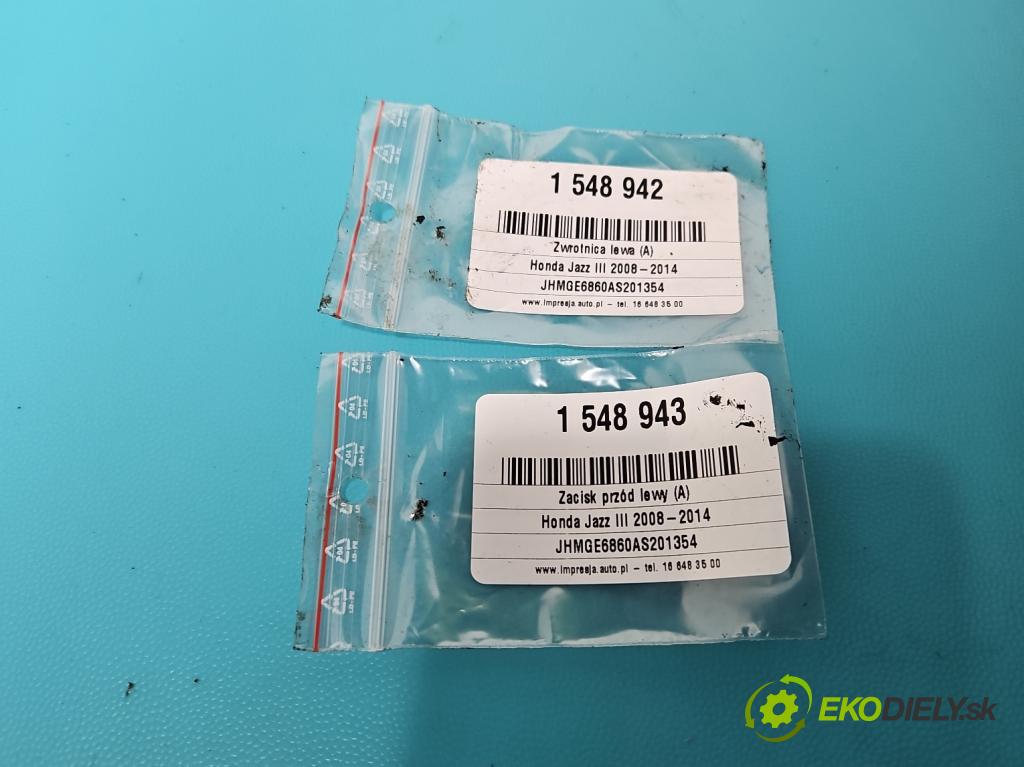 Honda Jazz III 2008-2014 1.3 16V 99 HP automatic 73 kW 1339 cm3 5- brzdič predné ľavý  (Kľučka dverí ostatné)