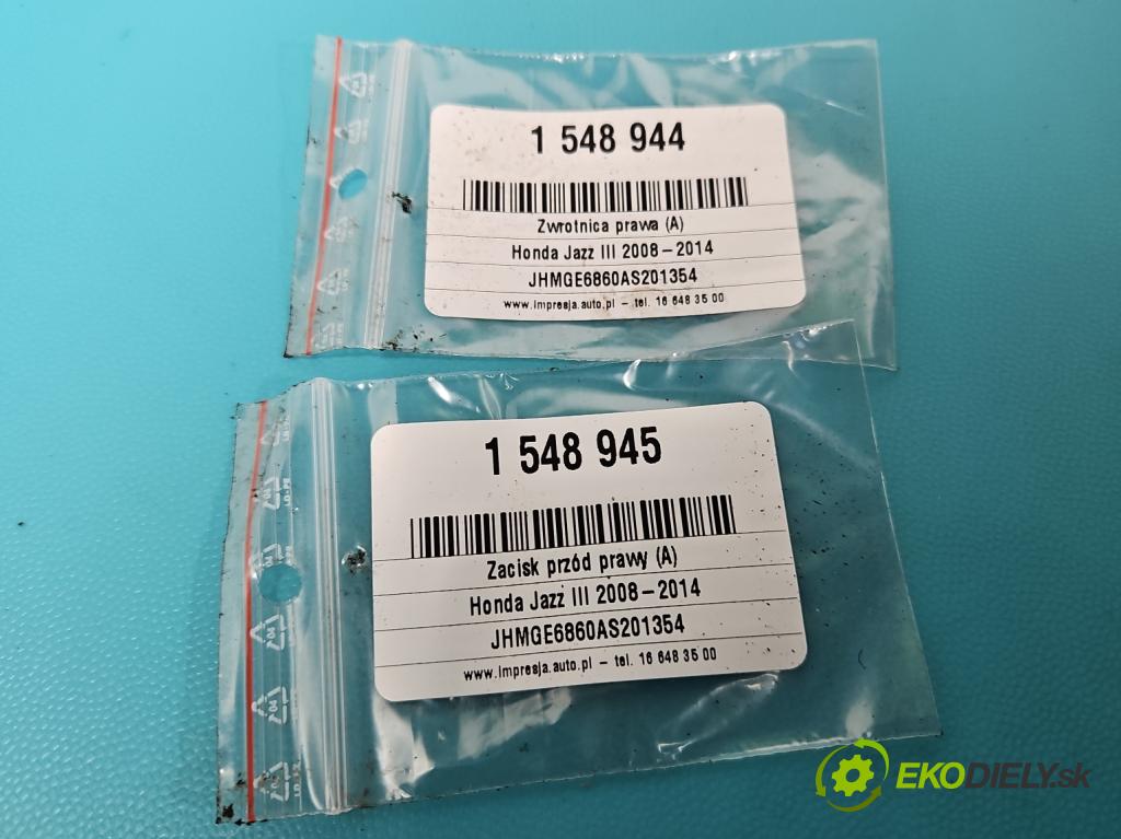 Honda Jazz III 2008-2014 1.3 16V 99 hp automatic 73 kW 1339 cm3 5- brzdič přední pravý  (Klika dveří ostatní)