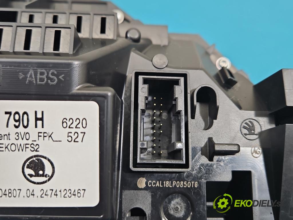 Skoda Superb III 2015-2024 2.0 tdi 150 HP automatic 110 kW 1968 cm3 5- prístrojovka/ budíky 3V0920790H (Prístrojová doska)