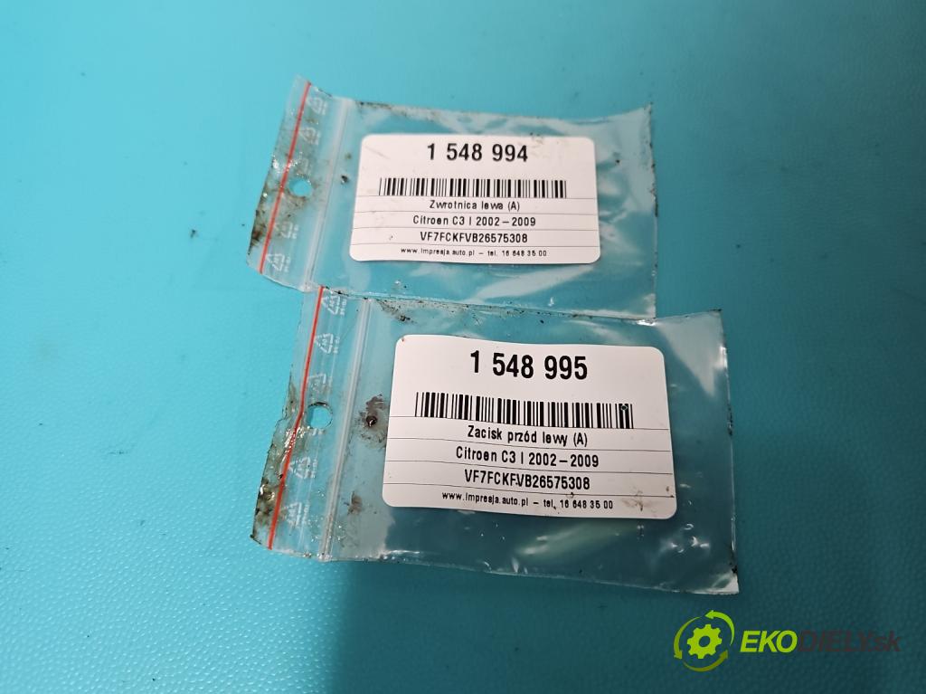 Citroen C3 I 2002-2009 1.4 8V 73 hp manual 54 kW 1360 cm3 5- brzdič přední levý  (Klika dveří ostatní)