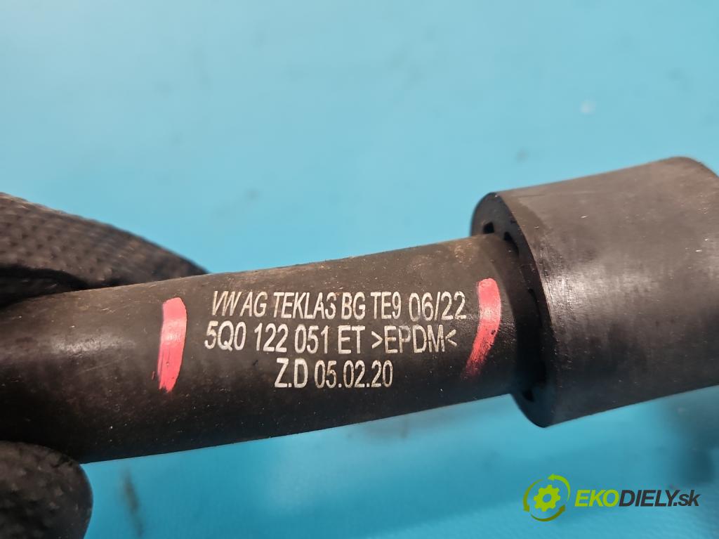 Cupra Formentor 20- 1.5 TSI 150 HP automatic 110 kW 1498 cm3 5- rúrka systému chladenia 5Q0122051ET