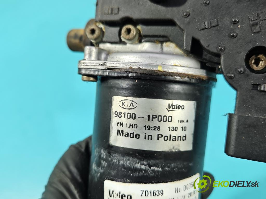 Kia Venga 1.4 16V 90 HP manual 66.2 kW 1396 cm3 5- motor stieračov predné 98100-1P000