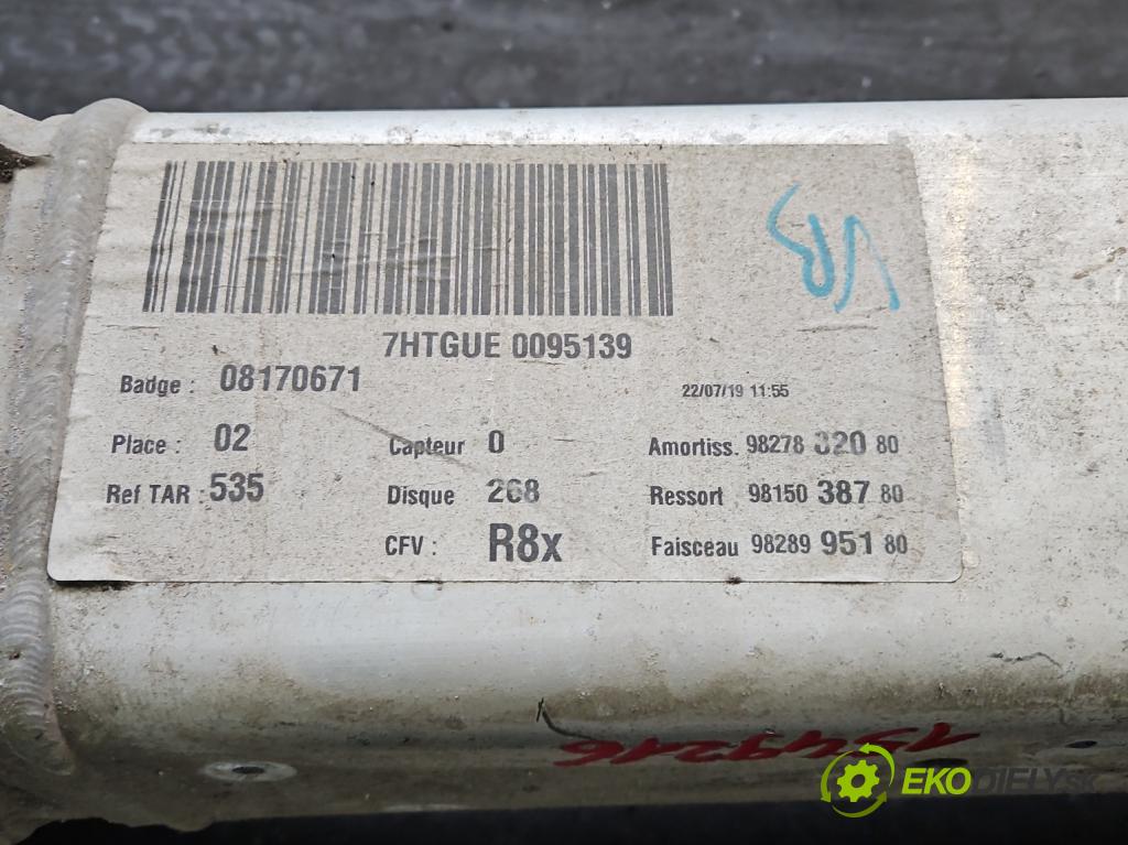 Peugeot 508 II 2018- 1.5 hdi 131 HP manual 96 kW 1499 cm3 5- zadna výstuha  (Výstuha zadná)