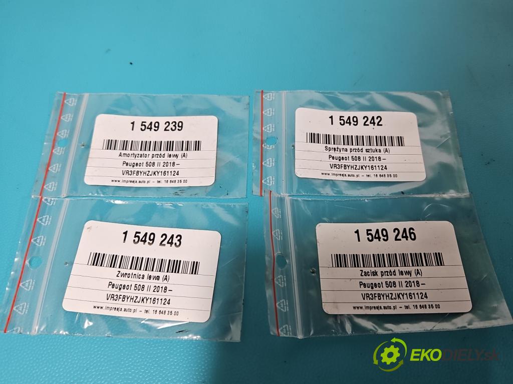 Peugeot 508 II 2018- 1.5 hdi 131 HP manual 96 kW 1499 cm3 5- brzdič predné ľavý  (Kľučka dverí ostatné)