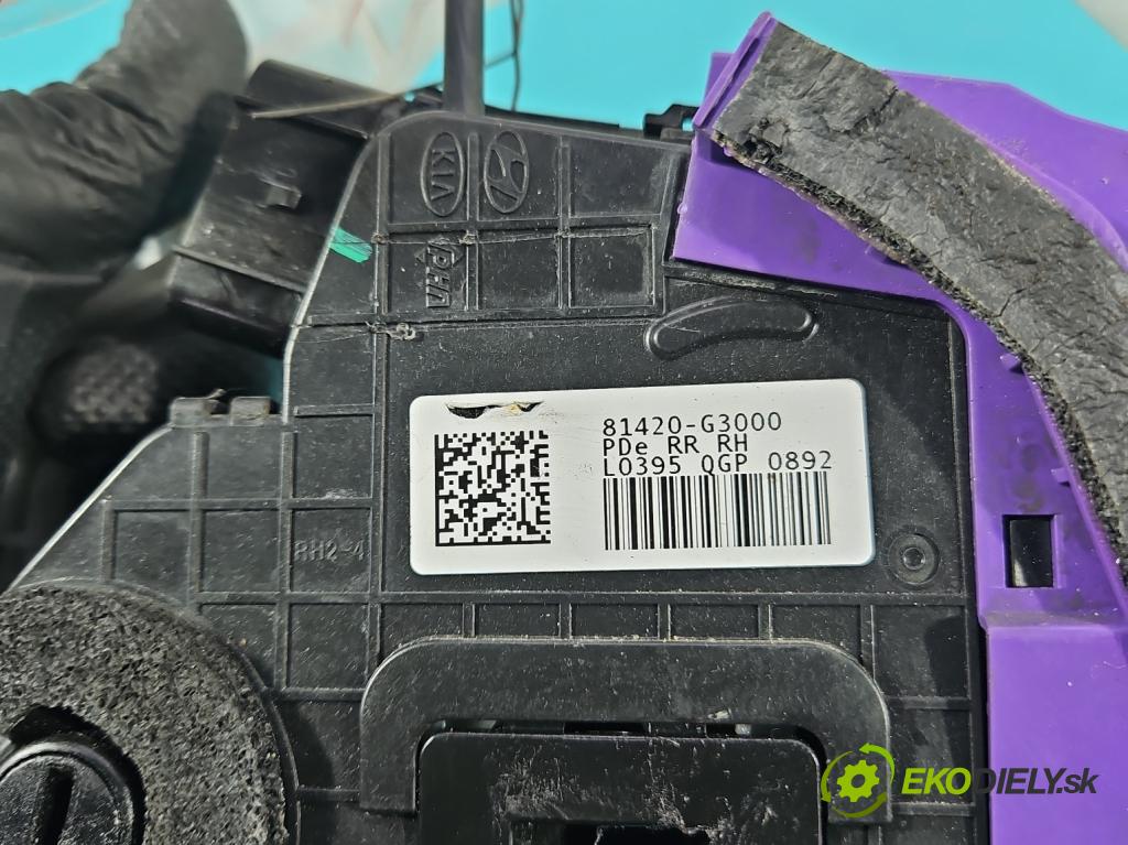 Hyundai I30 III 2016- 2.0 16V 280KM automatic 206 kW 1998 cm3 5- zámek zadní pravý 81420-G3000