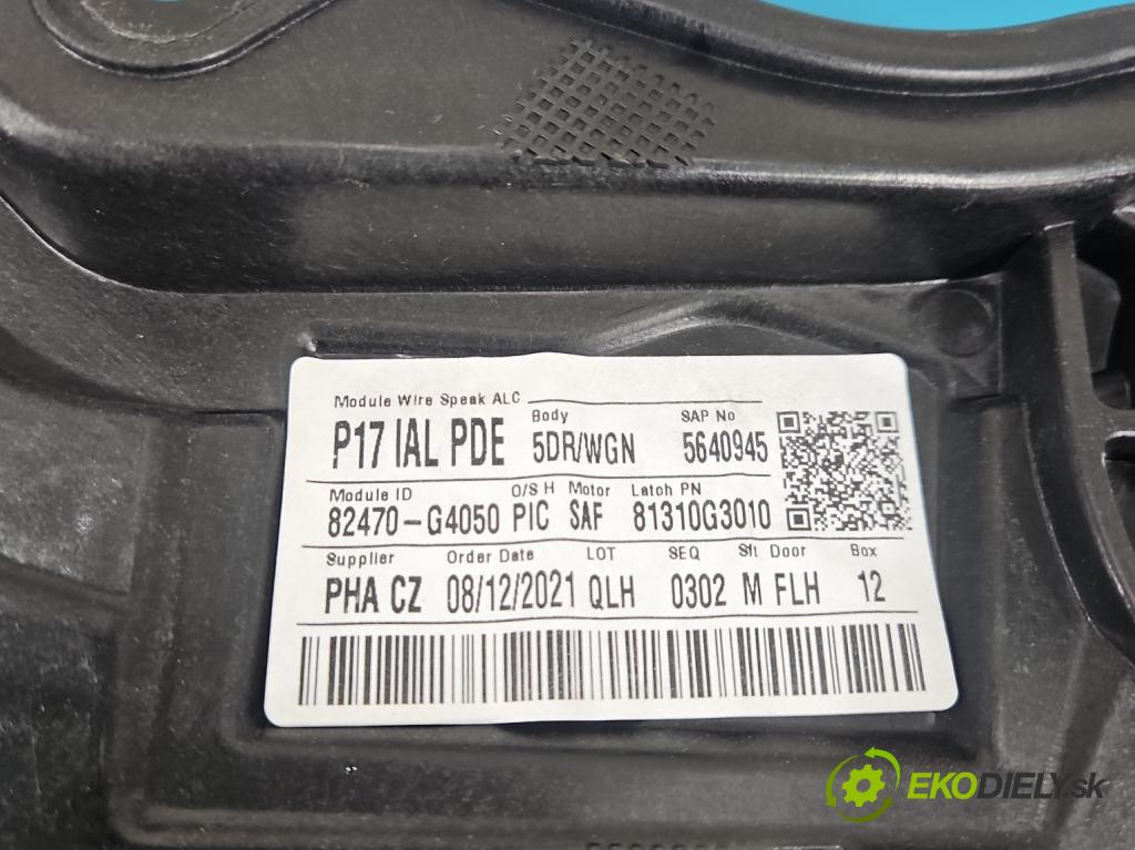 Hyundai I30 III 2016- 2.0 16V 280KM: automatic 206 kW 1998 cm3 5- mechanizmus okna predné ľavý 82470-G4050