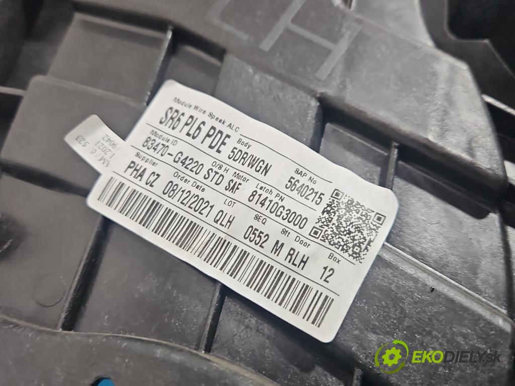 Hyundai I30 III 2016- 2.0 16V 280KM: automatic 206 kW 1998 cm3 5- mechanizmus okna zadné ľavý 83470-G4220