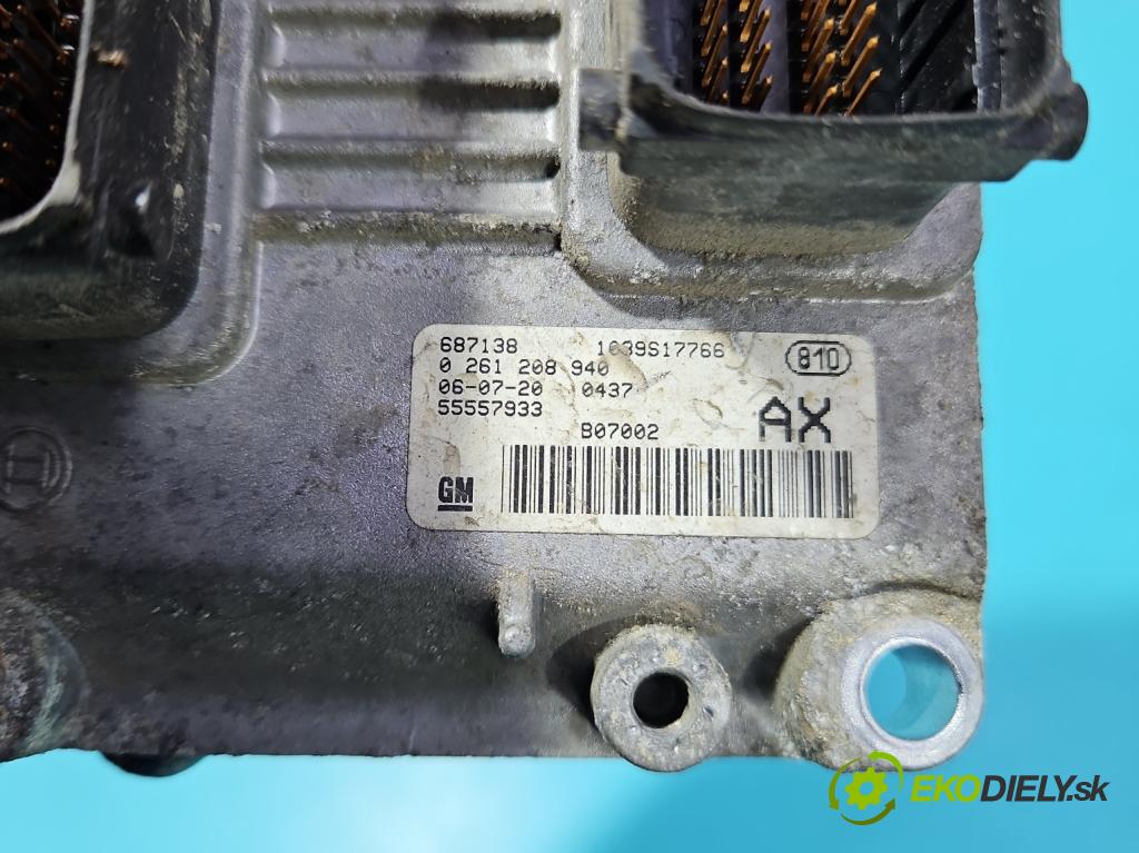 Opel Corsa D 2006-2014 1.2 16V 80 hp manual 59 kW 1229 cm3 5- řídící jednotka motoru 0261208940