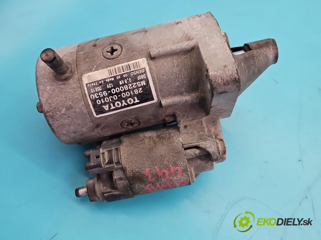 Toyota Yaris I 1999-2005 1.0 vvti 65 HP manual 48 kW 998 cm3 3- štartér 28100-0J010 (Štartér)