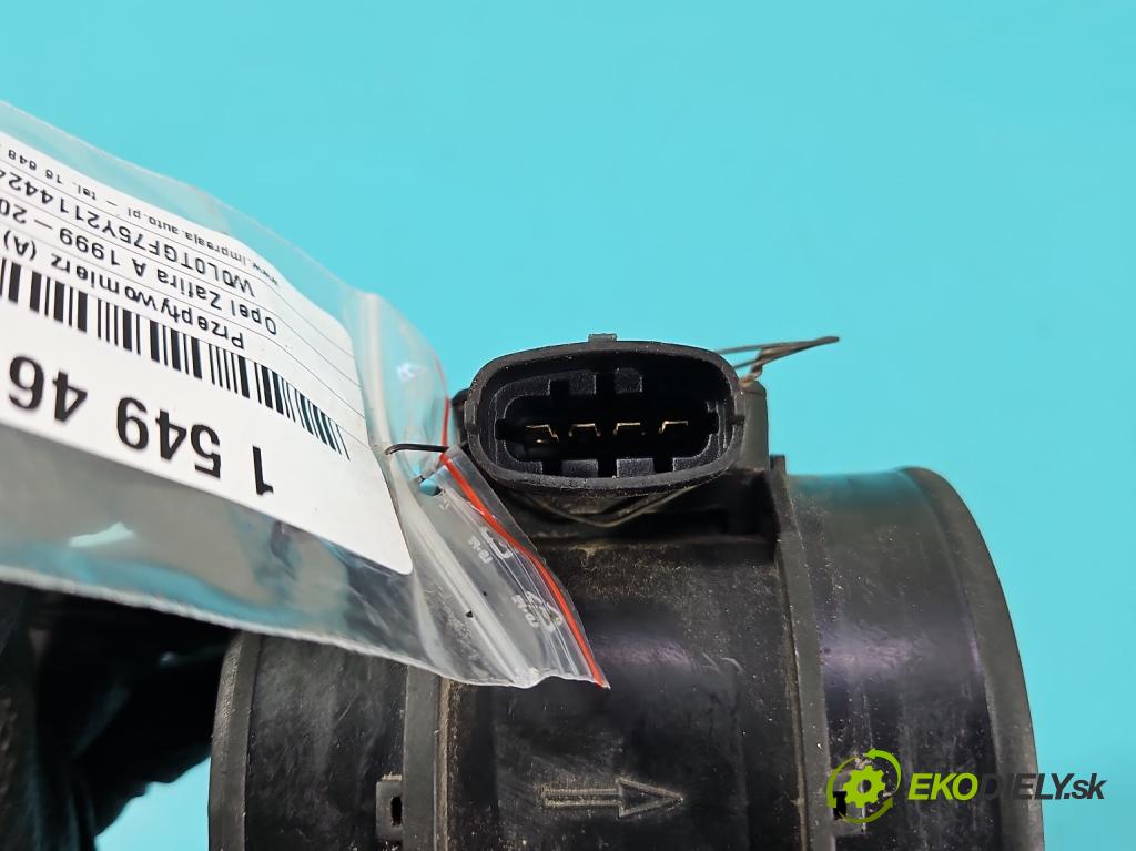 Opel Zafira A 1999-2005 1.8 16V 116 HP manual 85 kW 1796 cm3 5- průtokoměr: 8ET009142-03 (Váha vzduchu)