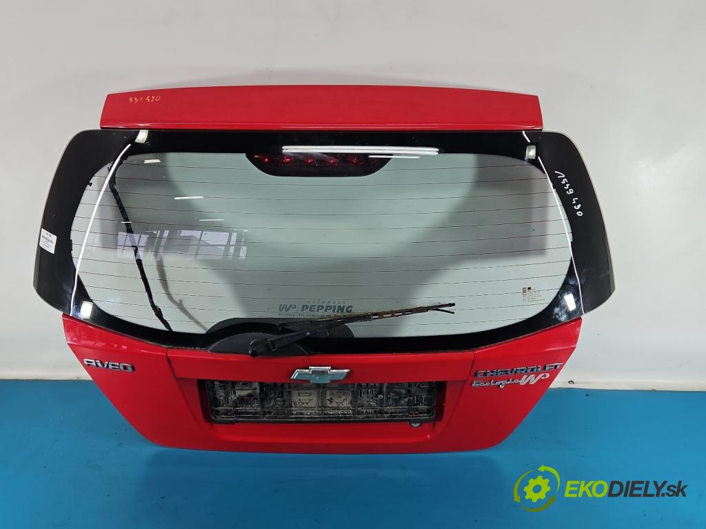 Chevrolet Aveo T250 2006-2011 1.2 16V 84KM manual 62 kW 1206 cm3 3- zadní kufrové dveře  (Zadní kapota (kufr))