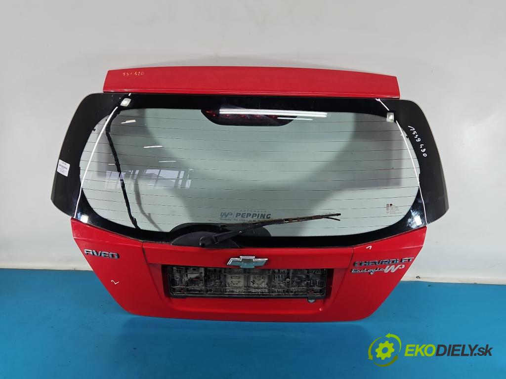 Chevrolet Aveo T250 2006-2011 1.2 16V 84KM manual 62 kW 1206 cm3 3- zadní kufrové dveře  (Zadní kapota (kufr))
