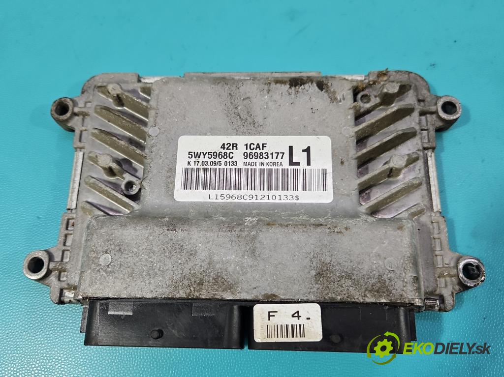 Chevrolet Aveo T250 2006-2011 1.2 16V 84KM manual 62 kW 1206 cm3 3- riadiaca jednotka motora 96983177