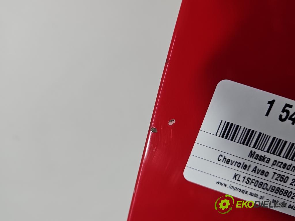 Chevrolet Aveo T250 2006-2011 1.2 16V 84KM manual 62 kW 1206 cm3 3- kapota přední