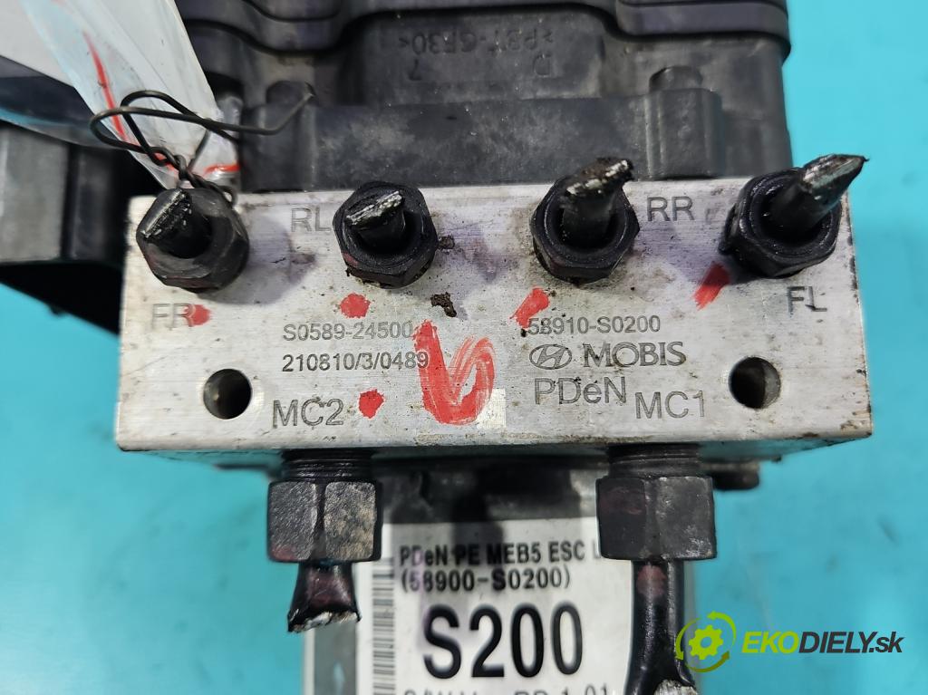 Hyundai I30 III 2016- 2.0 16V 280KM: automatic 206 kW 1998 cm3 5- čerpadlo abs S0589-24500 (Pumpa ABS)