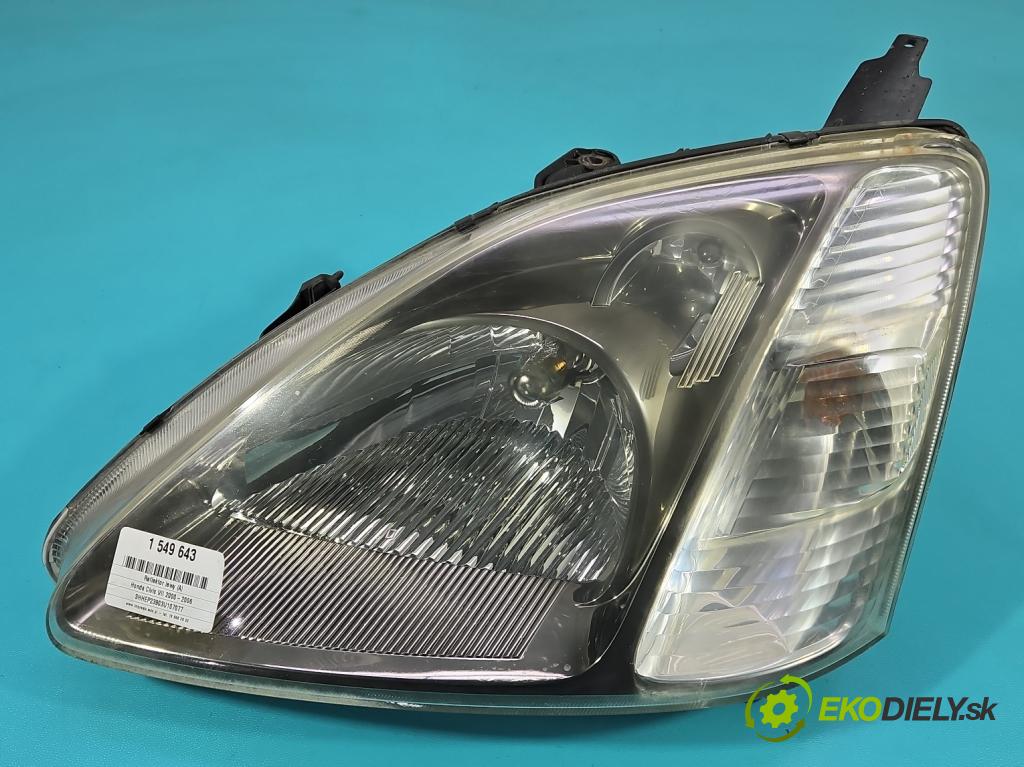 Honda Civic VII 2000-2006 1.6 16V 110 HP manual 81 kW 1590 cm3 3- Reflektor: ľavý 0301193311 (Kľučka dverí ostatné)
