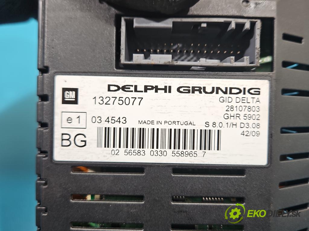 Opel Zafira B 2005-2014 1.7 cdti 125 hp manual 92 kW 1686 cm3 5- displej 13275077 (Přístrojová deska)