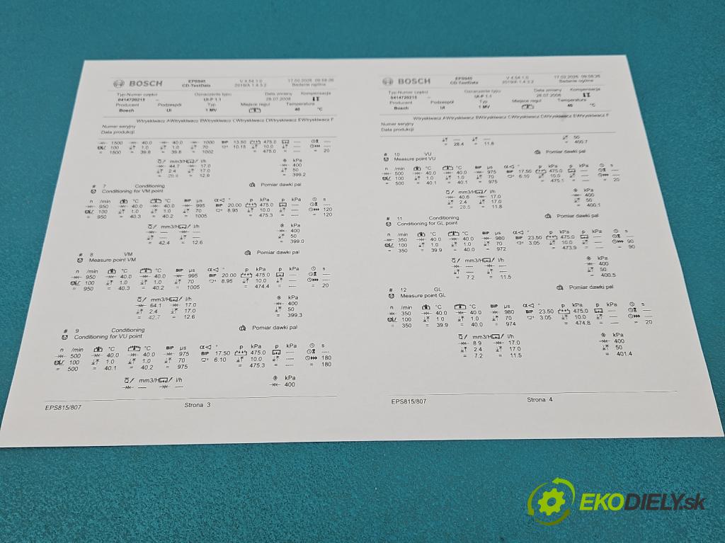 Vw Passat B6 2005-2010 1.9 tdi 105 HP manual 77 kW 1896 cm3 5- vstrekovacie čerpadlo 0414720215 (Vstrekovač paliva)