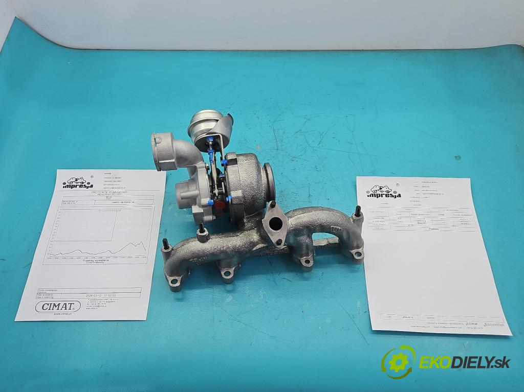 Vw Passat B6 2005-2010 1.9 tdi 105 HP manual 77 kW 1896 cm3 5- turbodúchadlo, turbo repasovaná 751851-2
