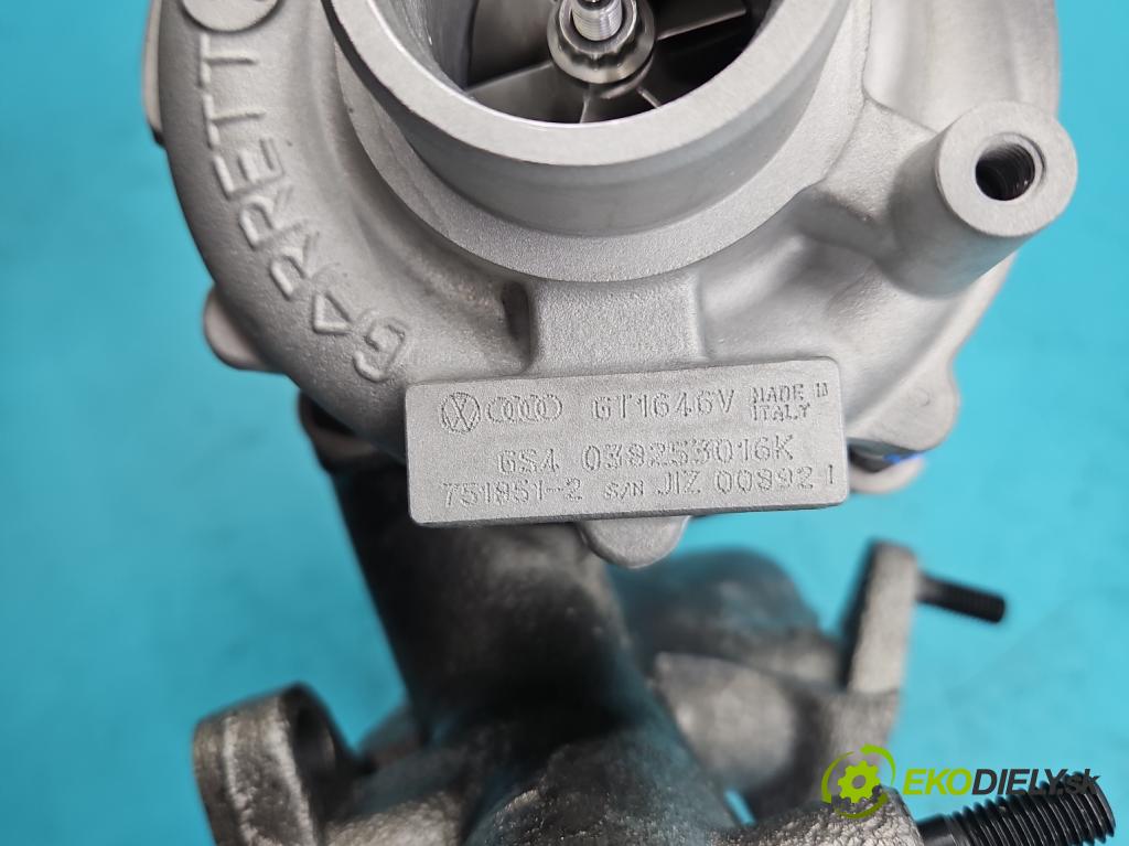 Vw Passat B6 2005-2010 1.9 tdi 105 HP manual 77 kW 1896 cm3 5- turbodúchadlo, turbo repasovaná 751851-2
