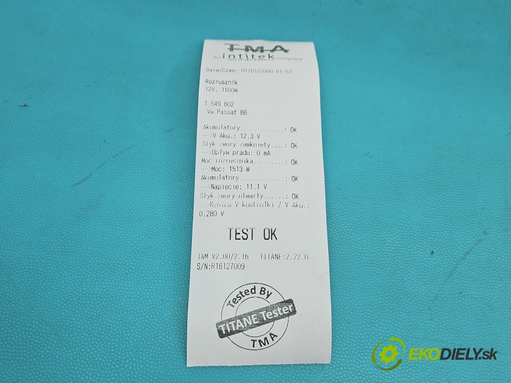 Vw Passat B6 2005-2010 1.9 tdi 105 HP manual 77 kW 1896 cm3 5- štartér  (Štartér)