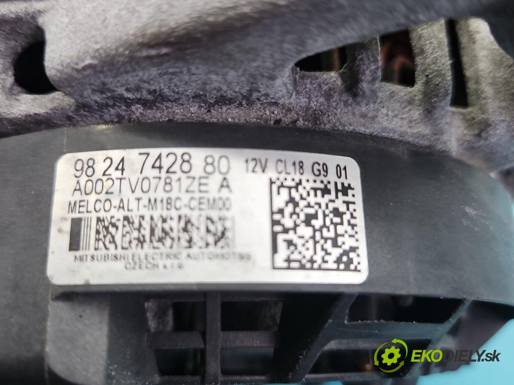 Peugeot 508 II 2018- 1.5 hdi 131 hp manual 96 kW 1499 cm3 5- Alternator 9824742880 (Alternátor)