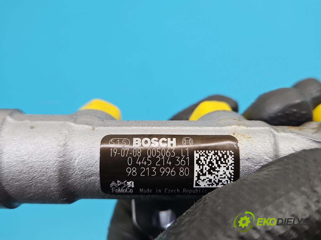 Peugeot 508 II 2018- 1.5 hdi 131 HP manual 96 kW 1499 cm3 5- lišta vstrekovacia 0445214361 (Vstrekovacia lišta)