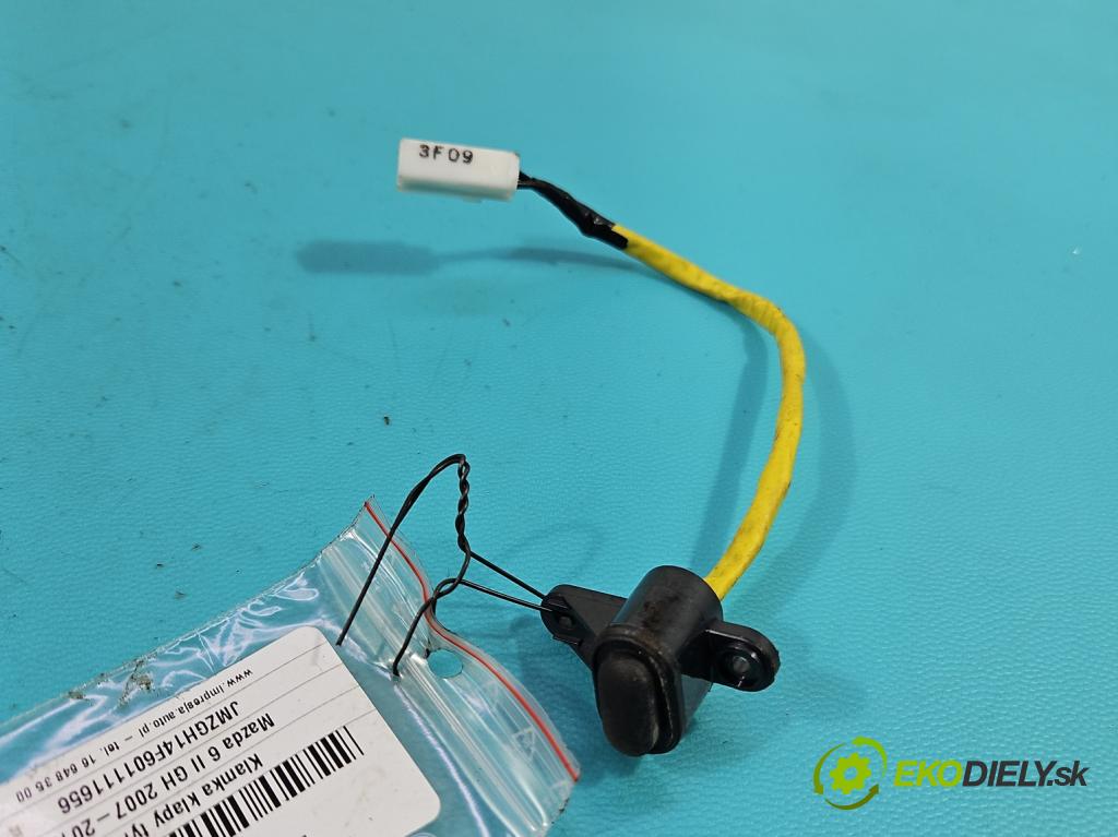 Mazda 6 II GH 2007-2012 2.0 16V 147 HP manual 108 kW 1998 cm3 5- rukoväť kufrové dvere zadné 