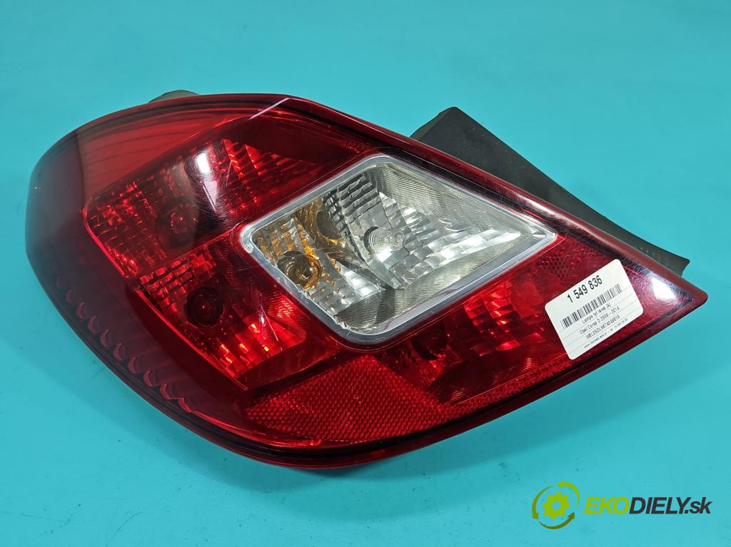 Opel Corsa D 2006-2014 1.2 16V 80 HP manual 59 kW 1229 cm3 5- svetlo / reflektor zadné ľavé 13188047 (Kľučka dverí ostatné)