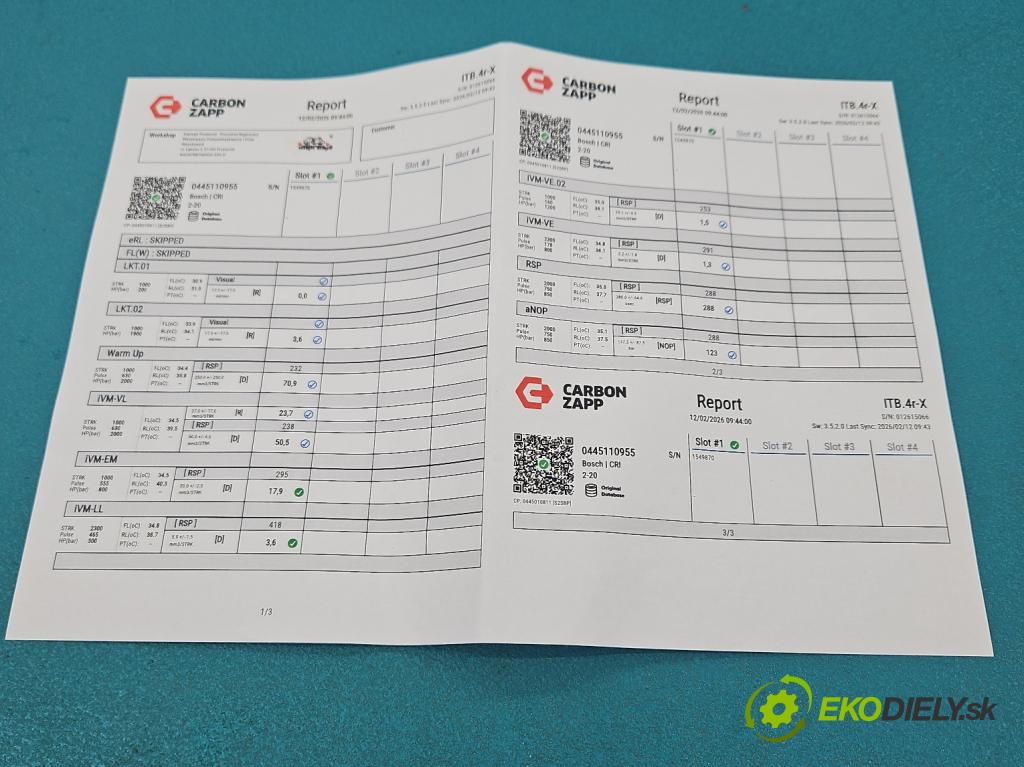 Peugeot 508 II 2018- 1.5 hdi 131 hp manual 96 kW 1499 cm3 5- vstřikovač 0445110955 (Vstřikovač paliva)