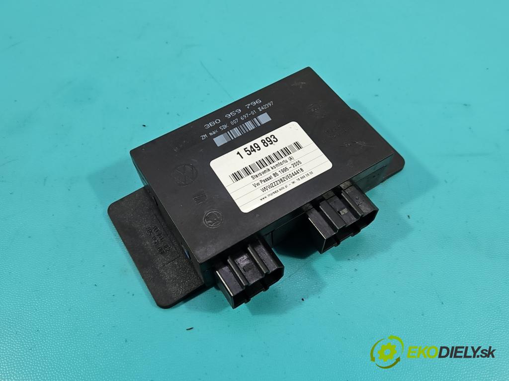 Vw Passat B5 1995-2005 1.8 T 150 HP manual 110 kW 1781 cm3 4- riadiaca jednotka komfortu 3B0959796