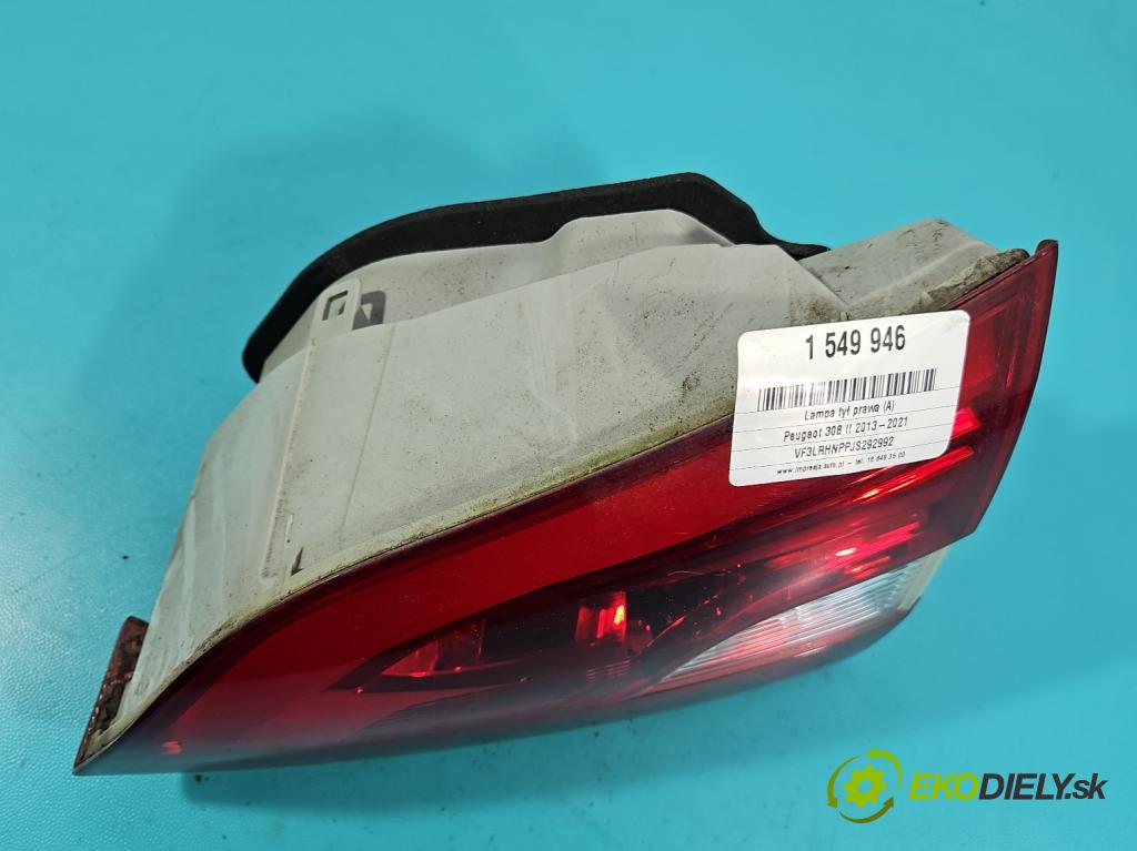 Peugeot 308 II 2013-2021 1.2 12V 110 hp manual 81 kW 1199 cm3 5- světlo zadní pravé 9678094880 (Klika dveří ostatní)