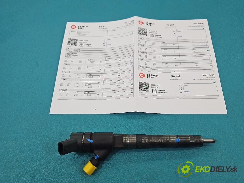 Fiat Ducato III 2006-2014 2.3 jtd 120 HP manual 88 kW 2287 cm3 5- vstrek 0445110273 (Vstrekovač paliva)