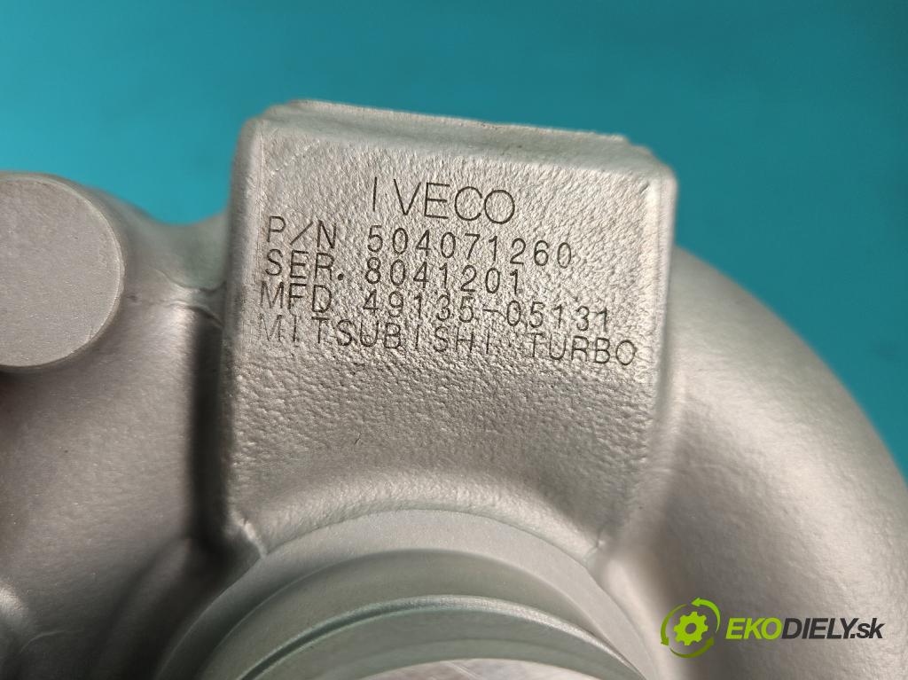 Fiat Ducato III 2006-2014 2.3 jtd 120 hp manual 88 kW 2287 cm3 5- Turbodmychadlo repasováno 49135-05131