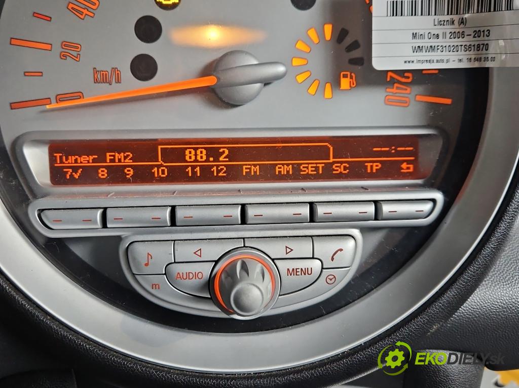 Mini One II 2006-2013 1.6 16V 120 HP manual 88 kW 1598 cm3 3- Radio originál 3449345