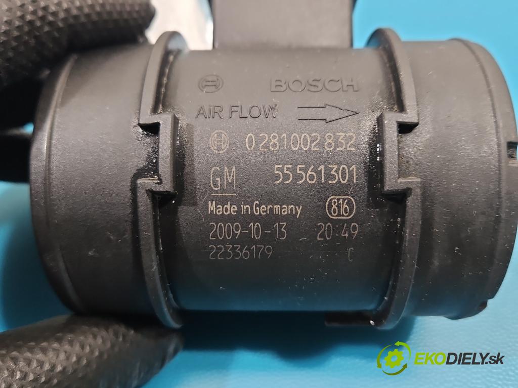 Opel Zafira B 2005-2014 1.7 cdti 125 hp manual 92 kW 1686 cm3 5- váha vzduchu 0281002832 (Snímač hmotnosti vzduchu)
