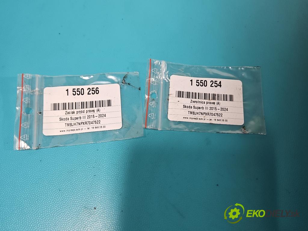 Skoda Superb III 2015-2024 2.0 tdi 150 HP automatic 110 kW 1968 cm3 5- brzdič predné pravý  (Kľučka dverí ostatné)